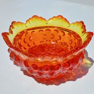 Vintage Hobnail Orange Fairy Lamp **Bottom Base Only**